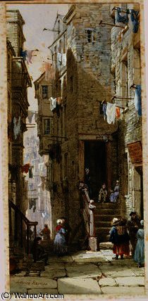Street Scene In Edinburgh — Louise Rayner