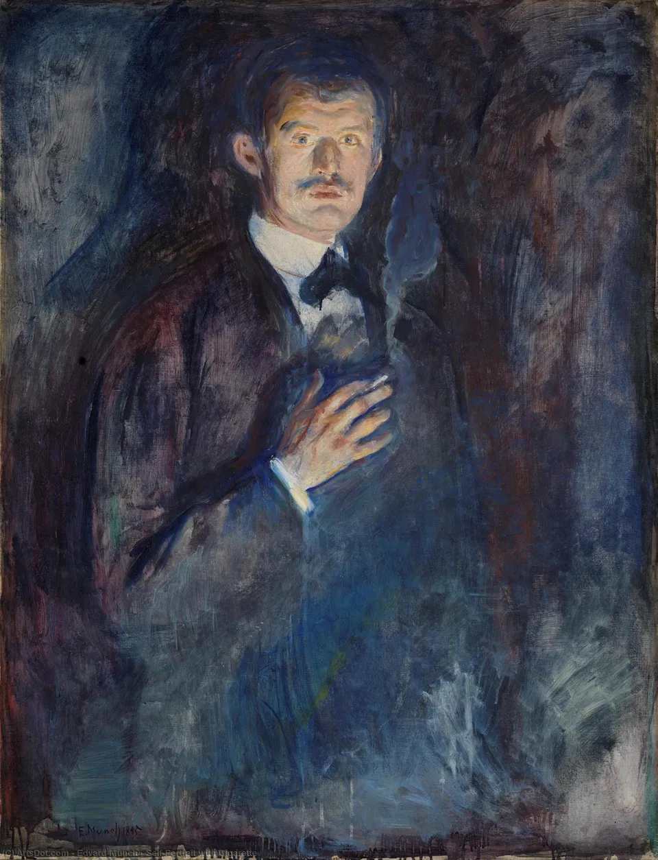 Self-portrait With Cigarette — ムンク