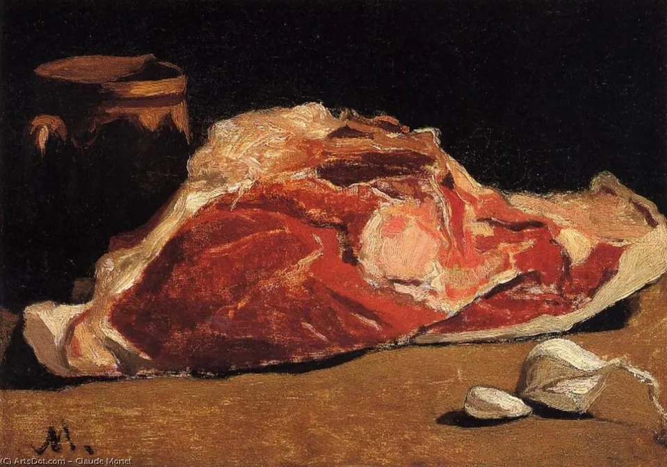 "still Life With Meat" → "натюрморт З М'ясом" — Клод Моне