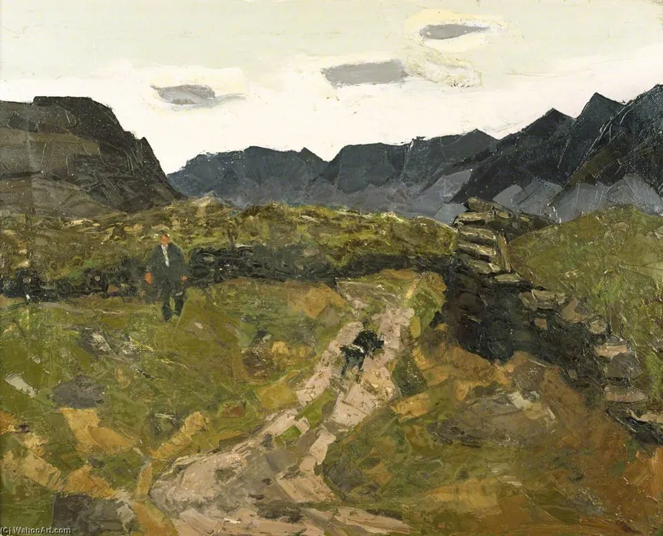 Rolnik I Pies W Górach — John Kyffin Williams