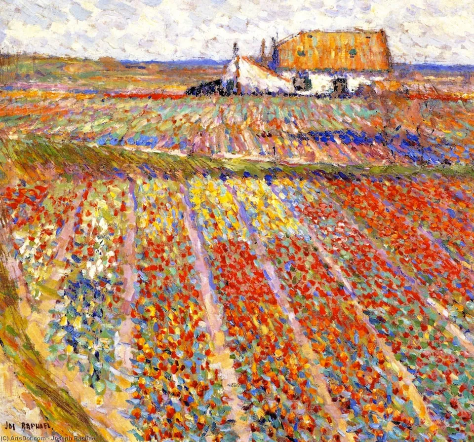 Tulip Fields At Noordwijk (holland) — Joseph M Raphael
