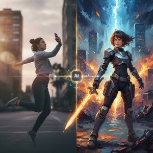 Level Up Your Art: Transform Personal Photos into High-Octane Action Anime Masterpieces with AI-Driven Oil Painting