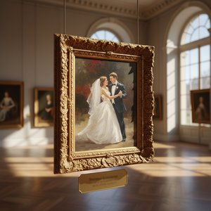 The Gift of Immortality: Transform Your Wedding Photos into Timeless Oil Masterpieces