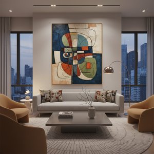 De Dynamische Dialoog: Hoe Abstracte Kunst Moderne Interieurs Verrijkt