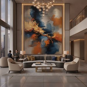 Definér Dit Hjem Med Skræddersyet Abstrakt Kunst: Personlig Stil Og Rummets Æstetik