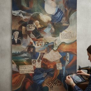 The New Avant-Garde: Transforming Personal Memories into Bespoke Textile Art via AI Texture & Masterful Craftsmanship