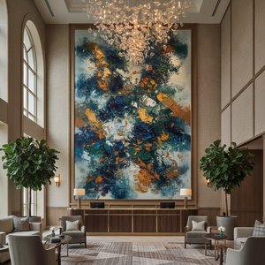Elevating Professional Interiors: The Strategic Impact of Expressive Brushwork and Textured Oil Paintings in Hospitality Design