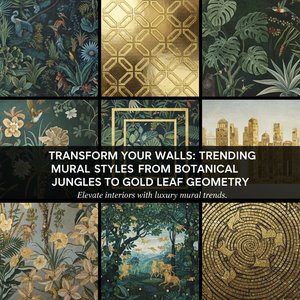Transform Your Walls: Trending Mural Styles from Botanical Jungles to Gold Leaf Geometry