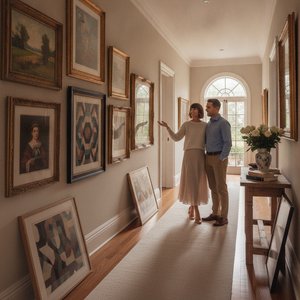 Elevate Your First Impression: A Newlywed's Guide to Choosing Art Reproductions for a Stunning Hallway