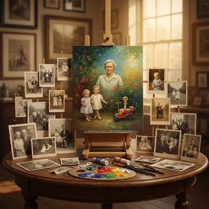 From Scattered Memories to Timeless Masterpieces: Transform Your Family Photos into Bespoke Oil Paintings with OriginalUniqueArt