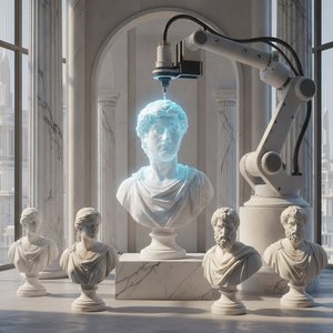 Transformarea Fotografiei în Sculptură Digitală: O Explorare a Permanenței Materiale și a Memoriei Vizuale