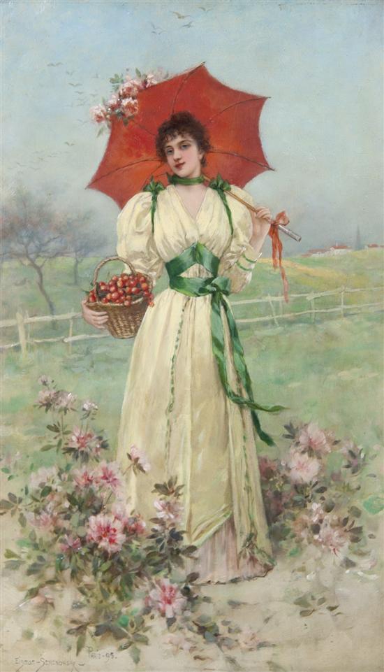 Girl With Red Umbrella — Emile Eisman Semenovsky