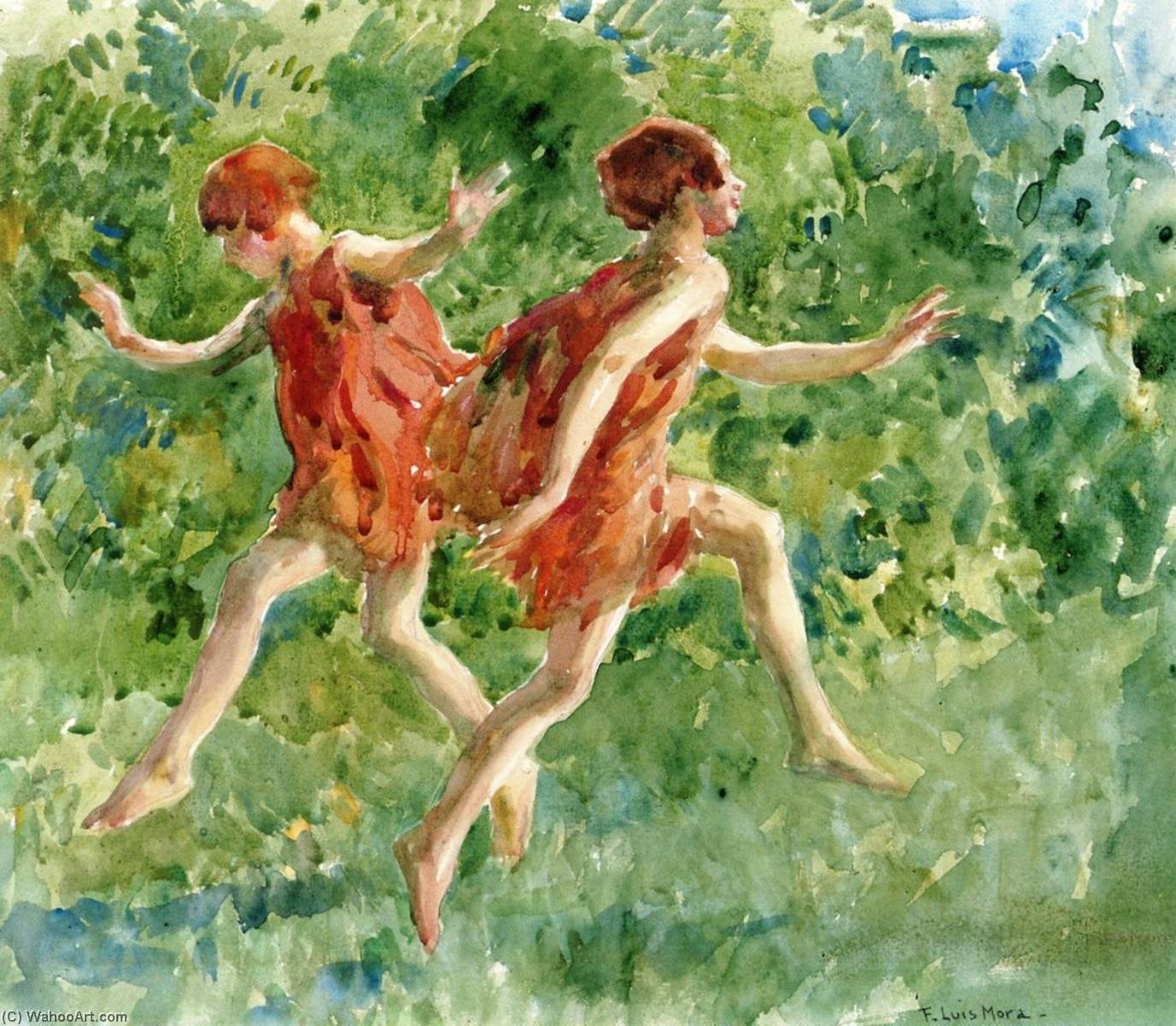 Girls Dancing In A Landscape — Francis Luis Mora