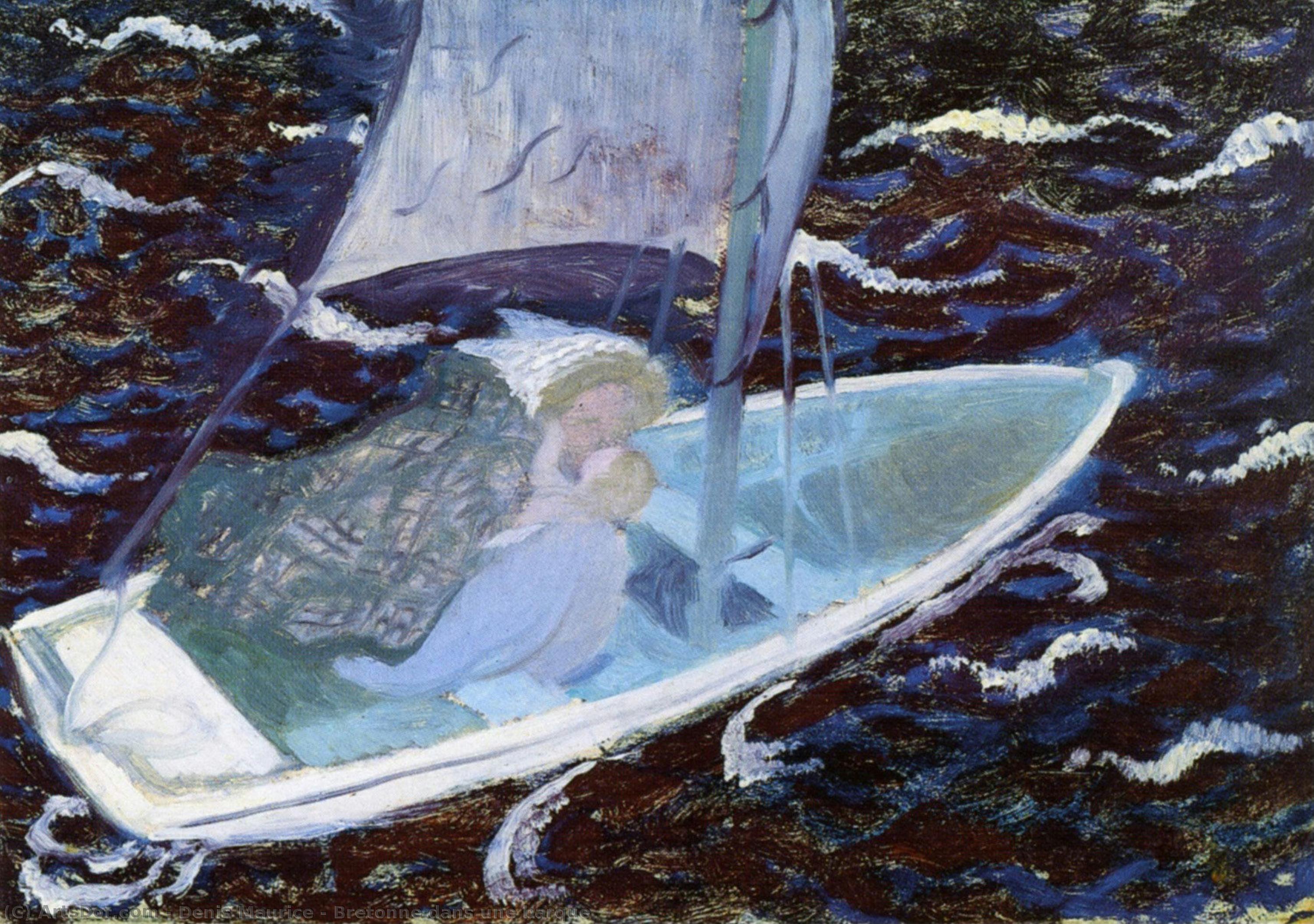 Bretonne Dans Une Barque — Denis Maurice