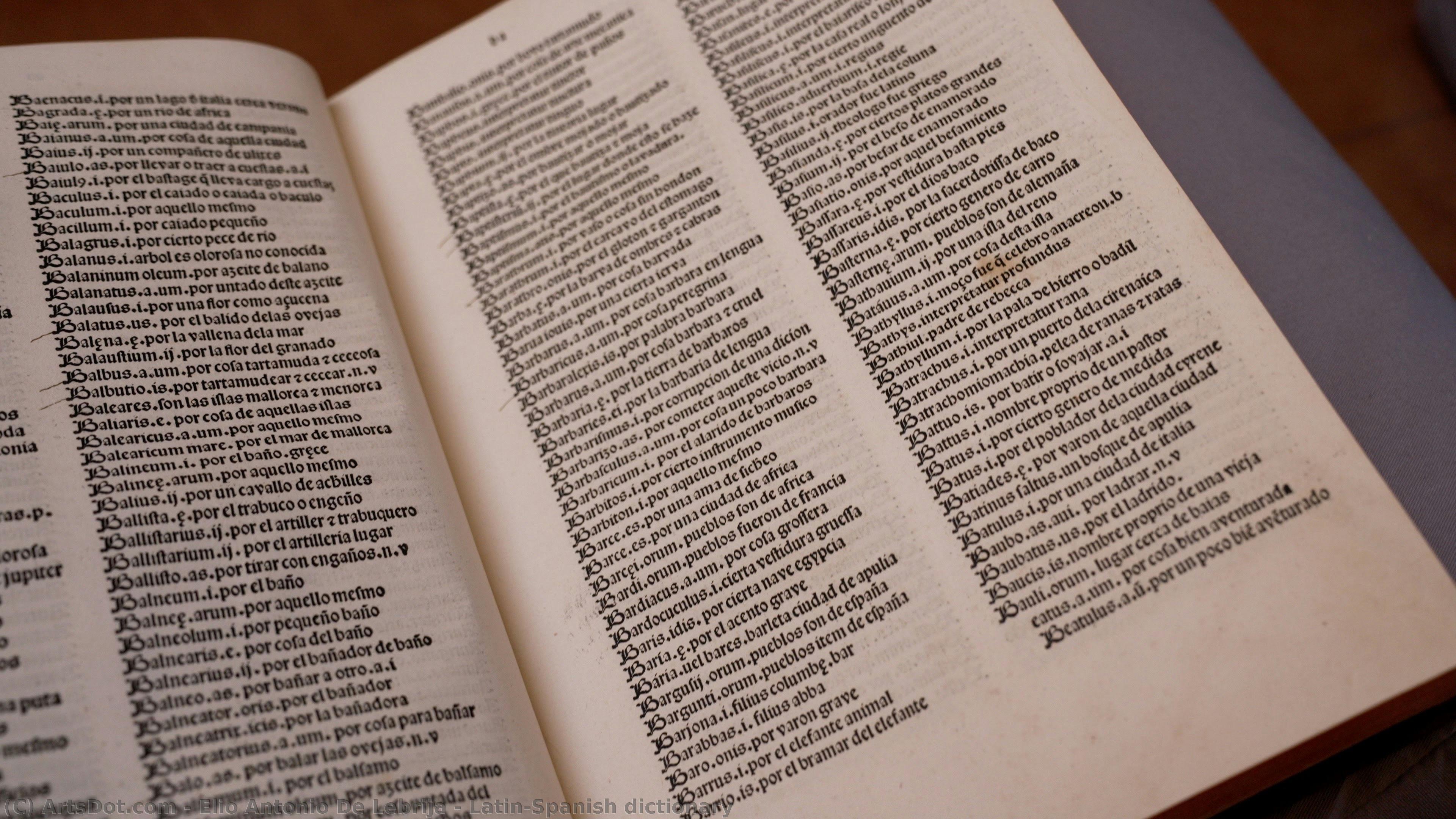 Latin-spanish Dictionary — Elio Antonio De Nebrija