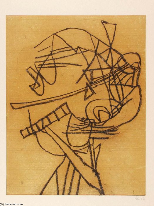 Abstract Self-portrait — Lajos Vajda