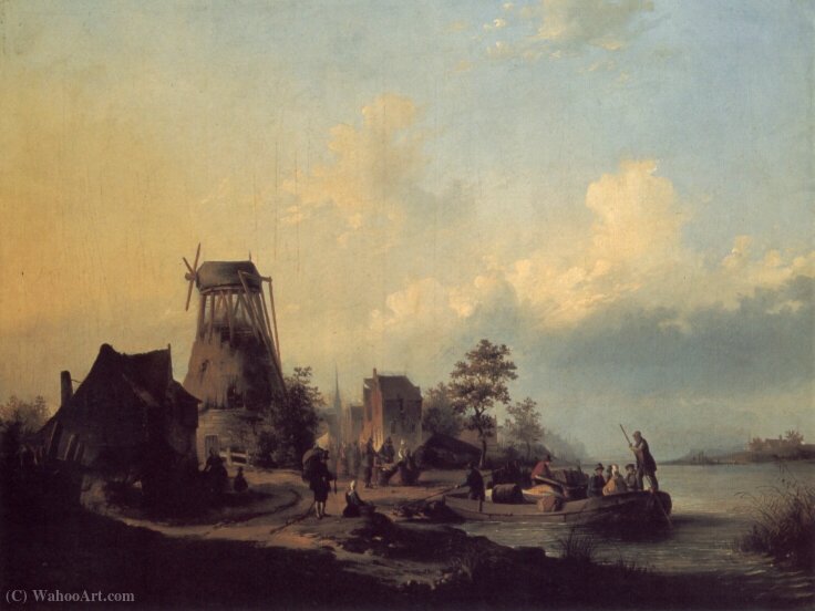 Figures By A Channel — Remigius Van Haanen