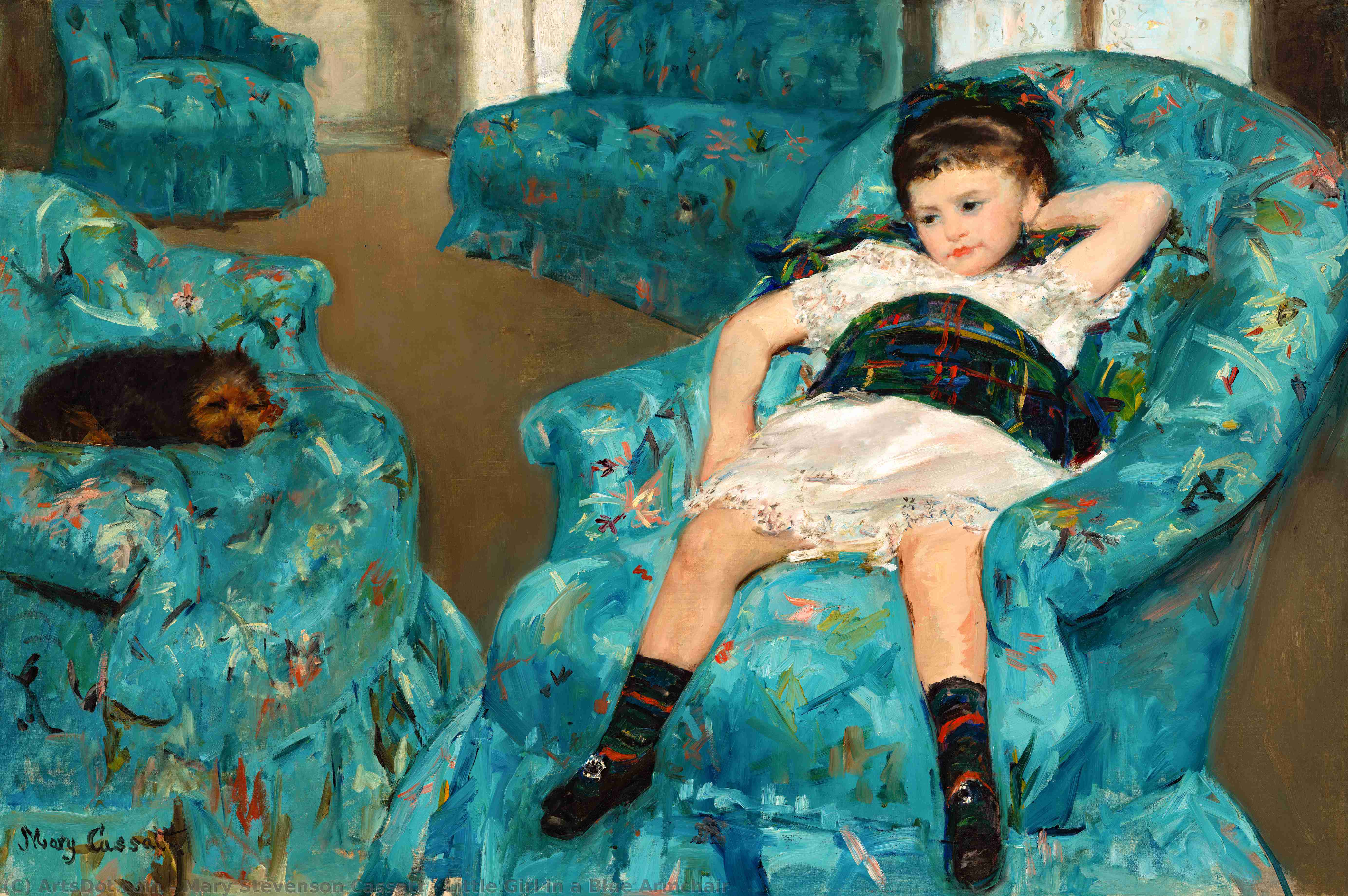 Little Girl In A Blue Armchair — Meri Stenفين Касат