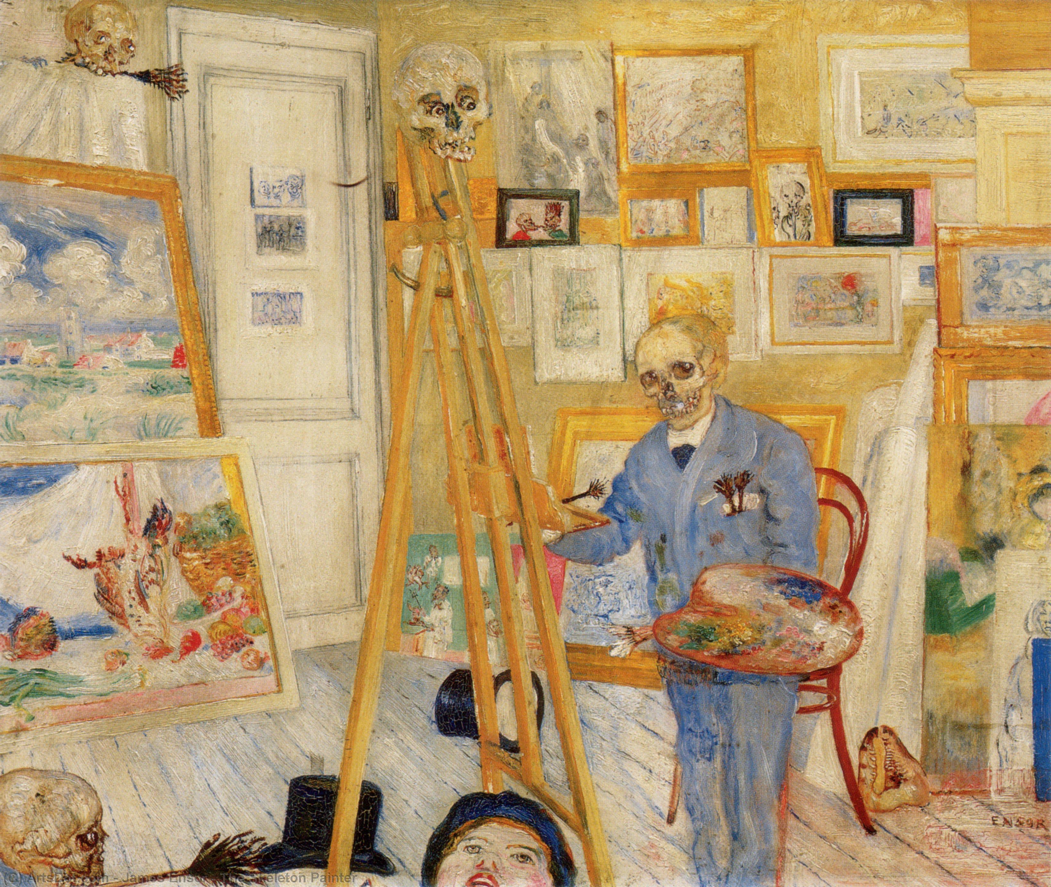 El Pintor Esqueleto — James Ensor