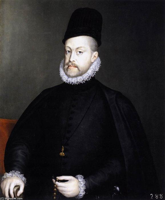 Philip Ii Holding A Rosary — Алонсо Санчес Коело