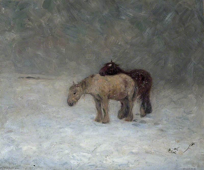 A Snow Storm — Edward William Stott