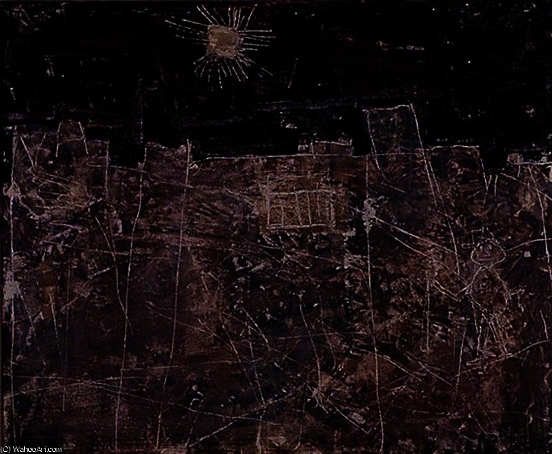 Chic temps by Jean Philippe Arthur Dubuffet, oil on linen painted by hand