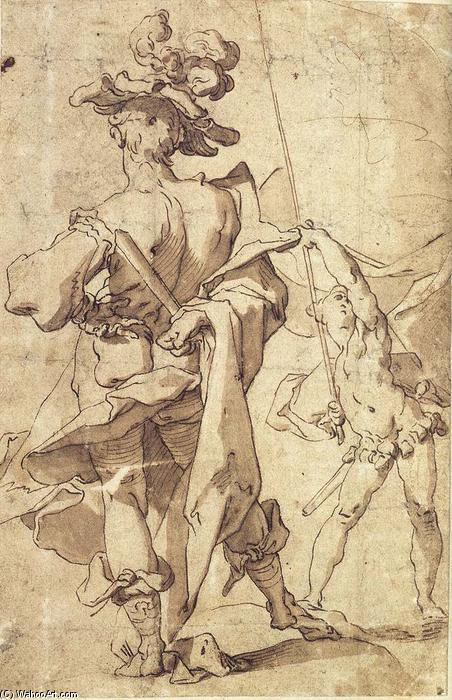 Krieger Und Junger Bannerdräger — Abraham Bloemaert