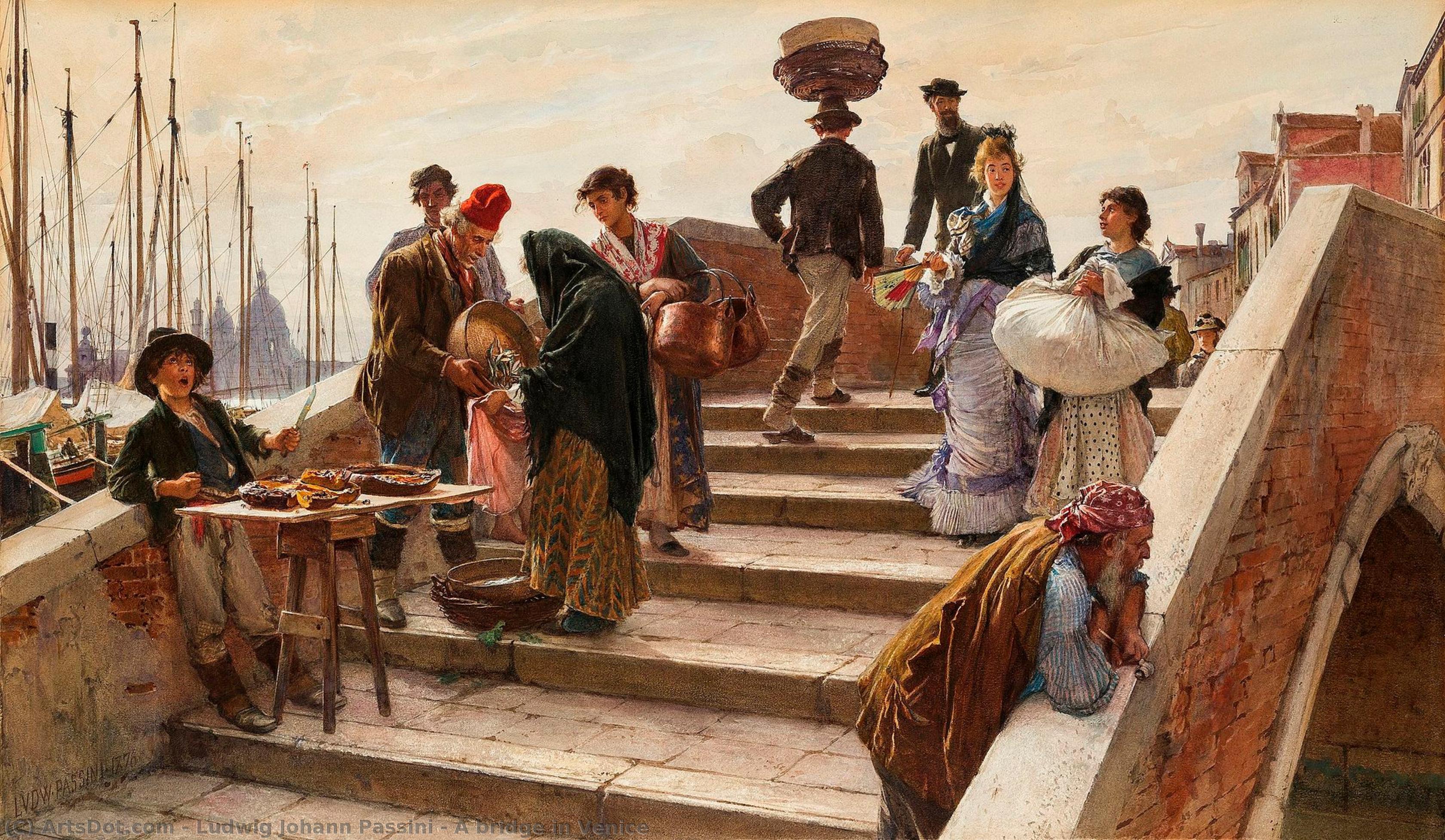 Eine Brücke In Venedig — Ludwig Johann Passini