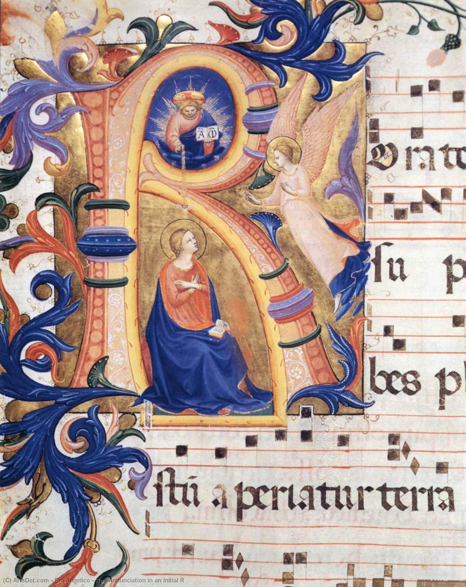The Annunciation In An Initial R — Фра Анђело