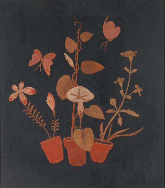 Still Life for a Fire Screen by Charles Demuth, oil on linen painted by hand