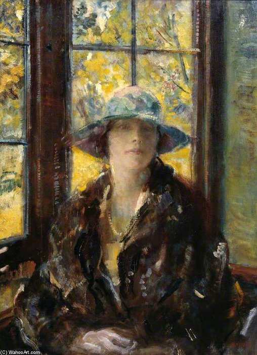 Mrs Claude Johnson od Ambrose Mcevoy, olej na plátně, ručně malováno