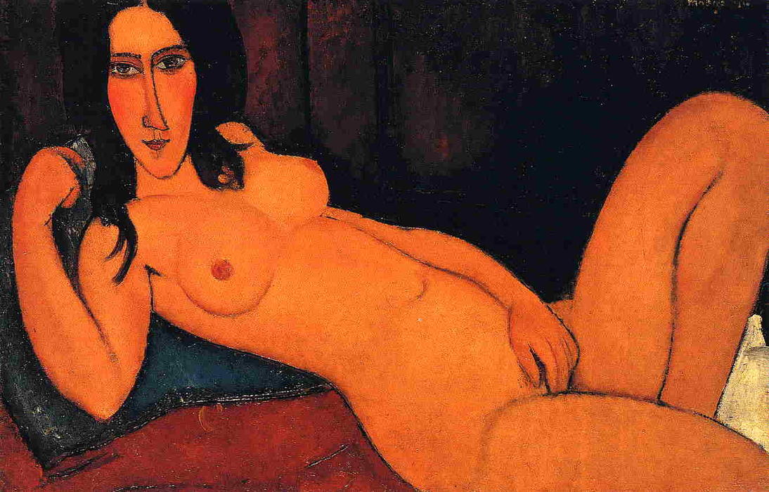 Nudo Ricollante Con Capelli Liberi — Amedeo Modigliani