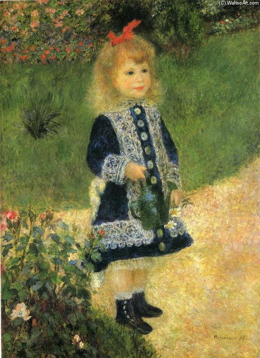 A Girl With A Watering Can — Pierre-auguste Renoir