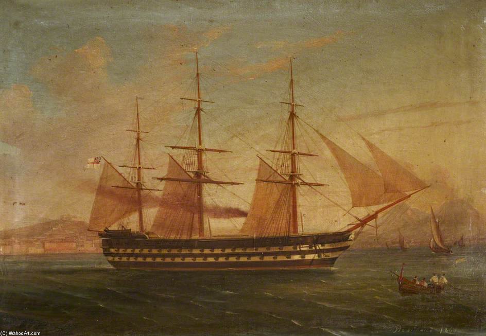 Hms 'trafalgar' At Naples — Antonio De Simone