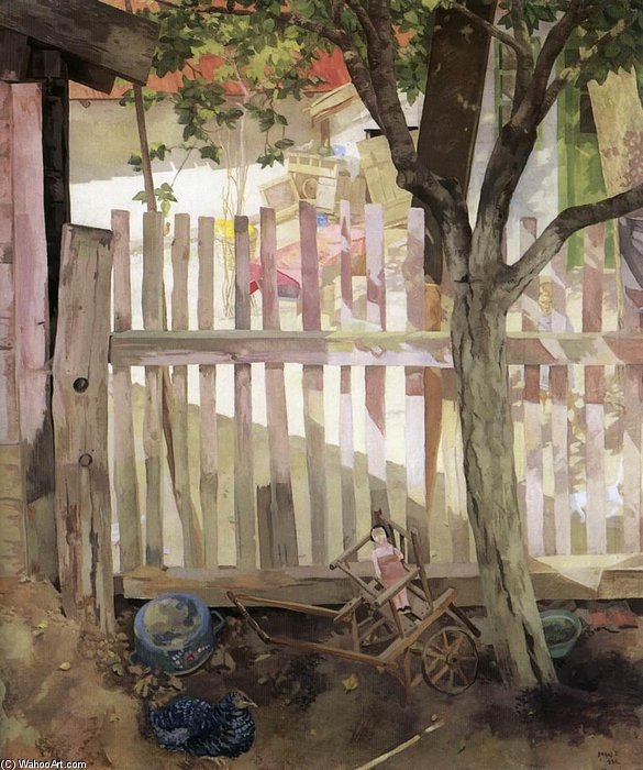 Shadowy-sunlit Courtyard — Tibor Duray