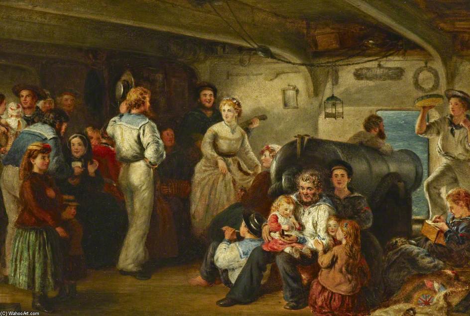 A Scene Between Decks — Charles Hunt