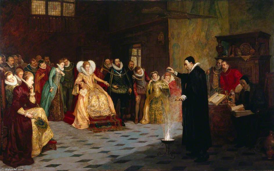 John Dee Performing An Experiment Before Elizabeth I — Henry Gillard Glindoni
