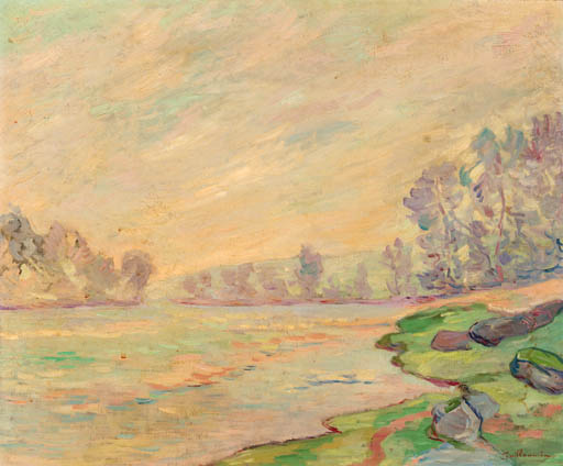 A Tranquil River Landscape — Ferdinand Guillaumin