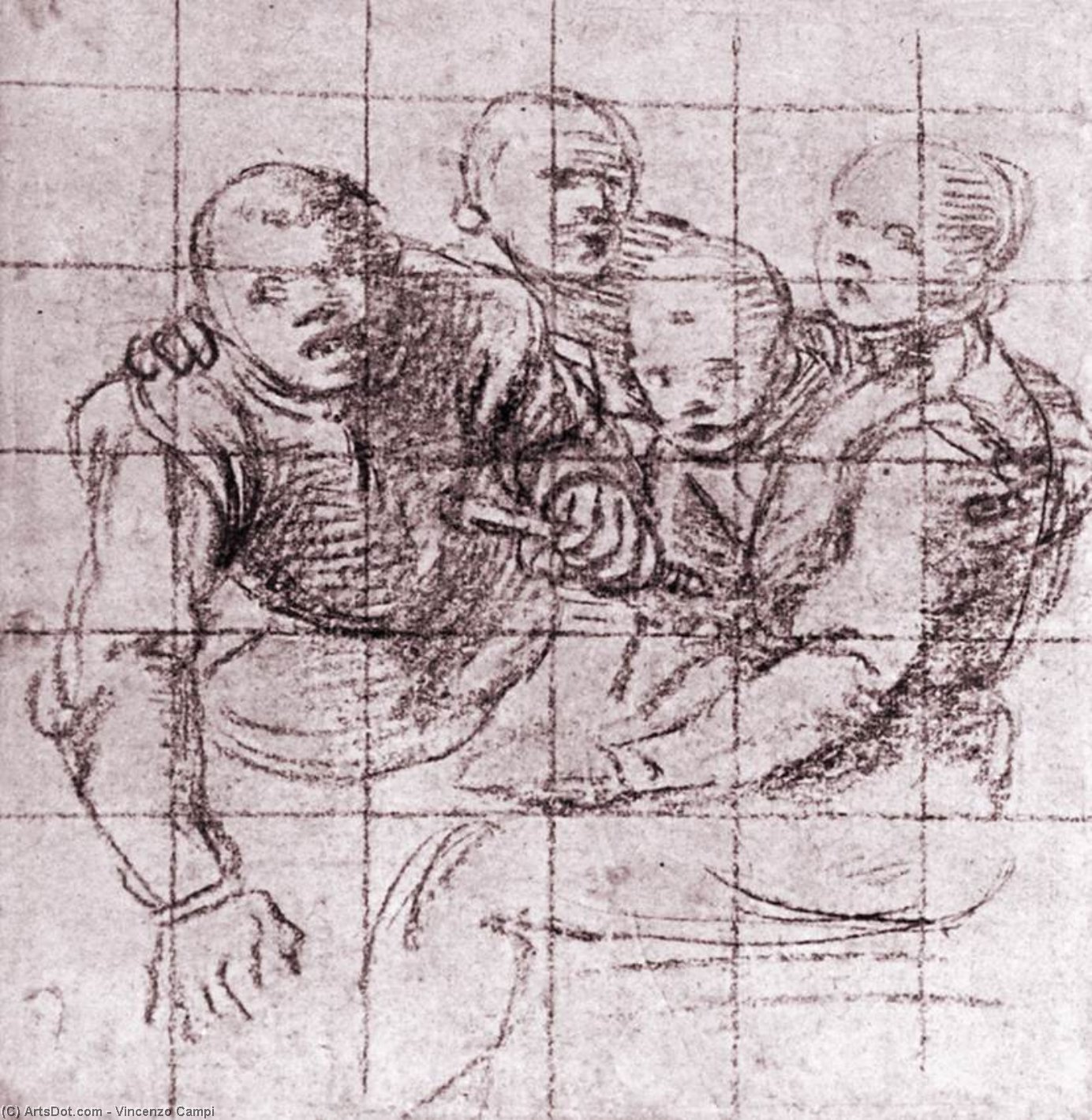 'study For The ''ricotta Eaters''' — 빈첸초 캠피