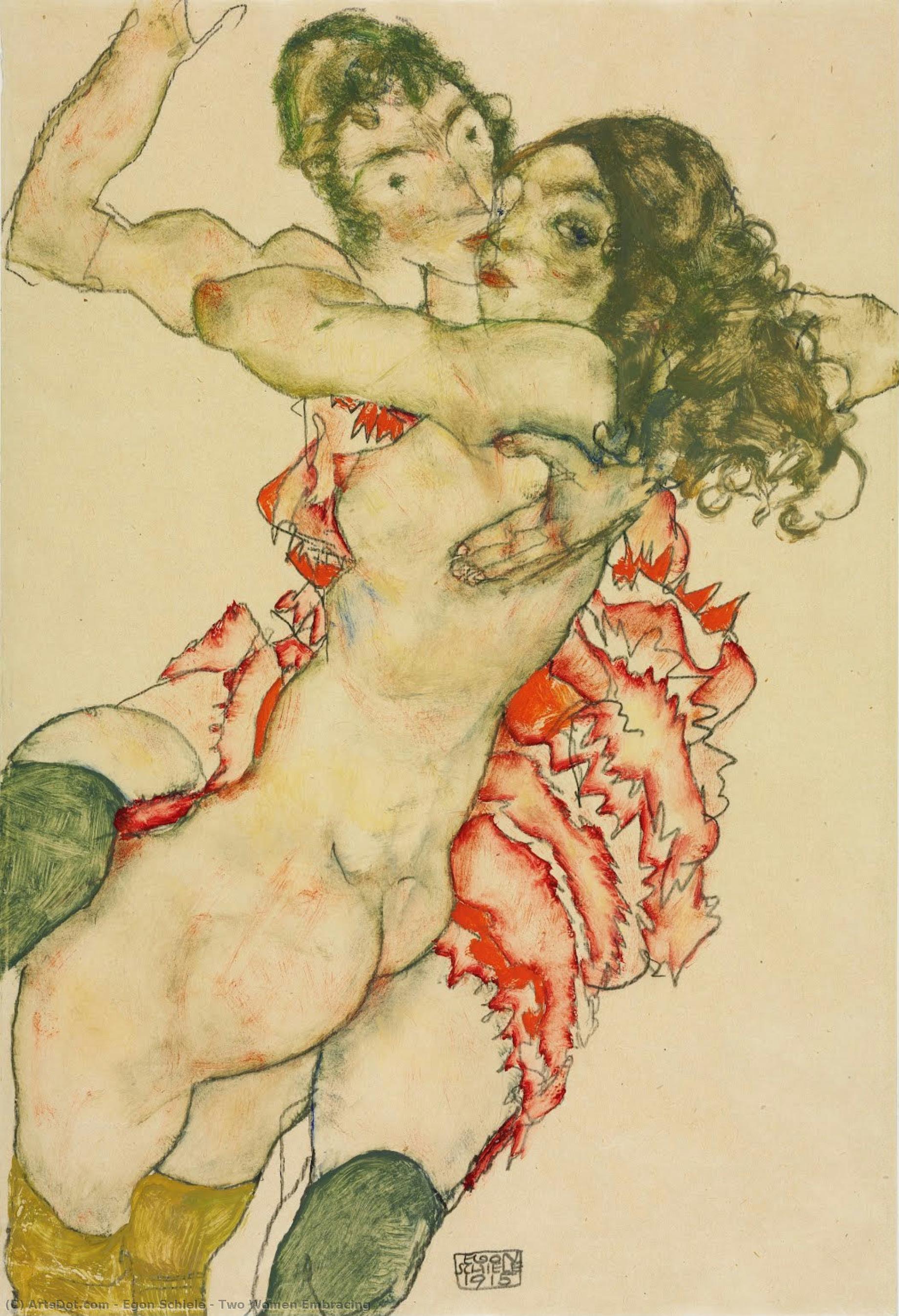 Two Women Embracing — Egon Schiele