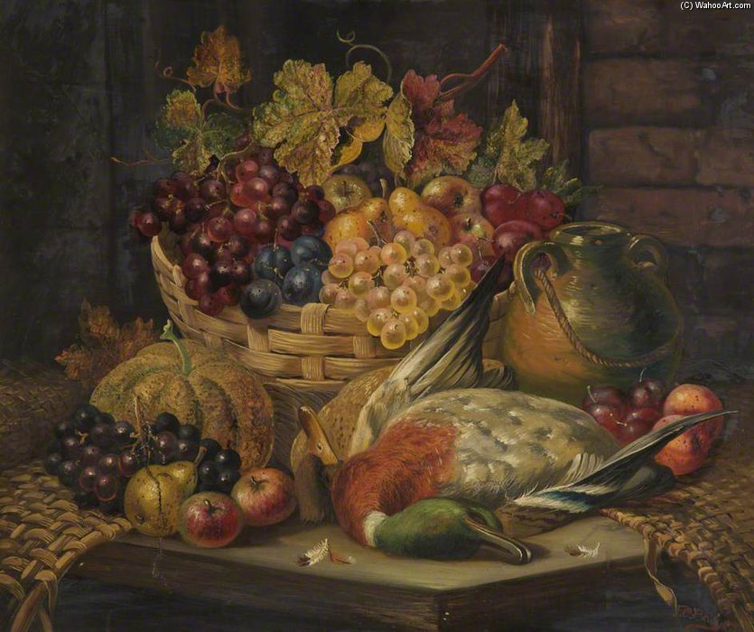 Still Life With Fruit And Ducks — Charles Thomas Bale