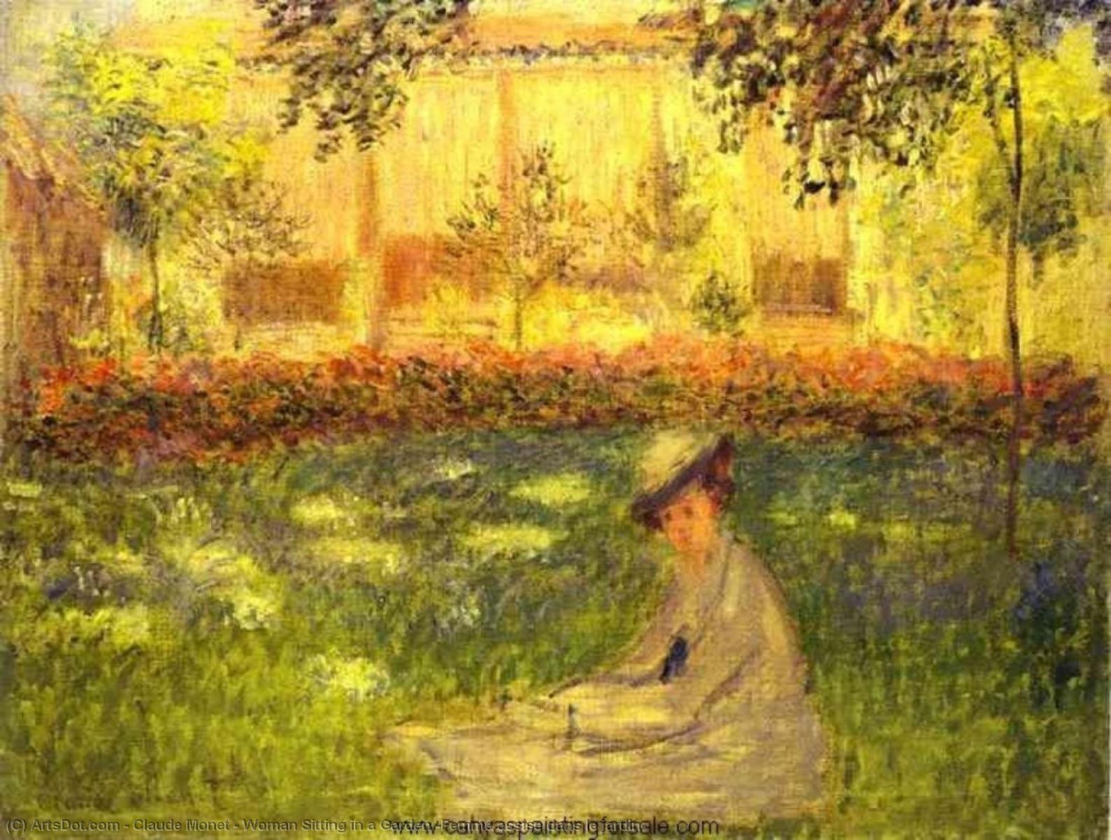 庭に座る女 (femme Assise Dans Le Jardin) — クロード・モネ