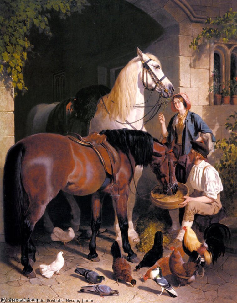 Feeding The Arab — John Frederick Herring Junior