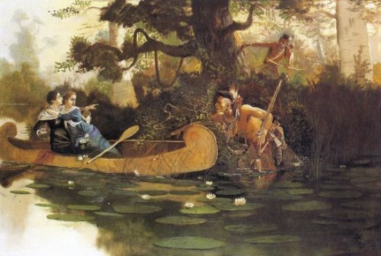 Lauras Capture By The Indians — Charles Marion Russell