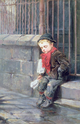 The News Boy — Ralph Hedley