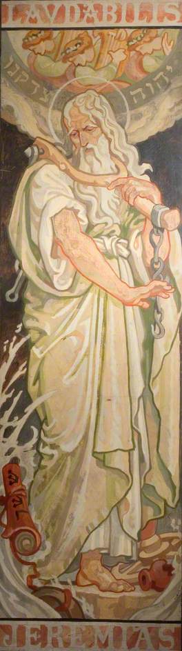 Stained Glass Design, Jeremiah — Frederick James Shields