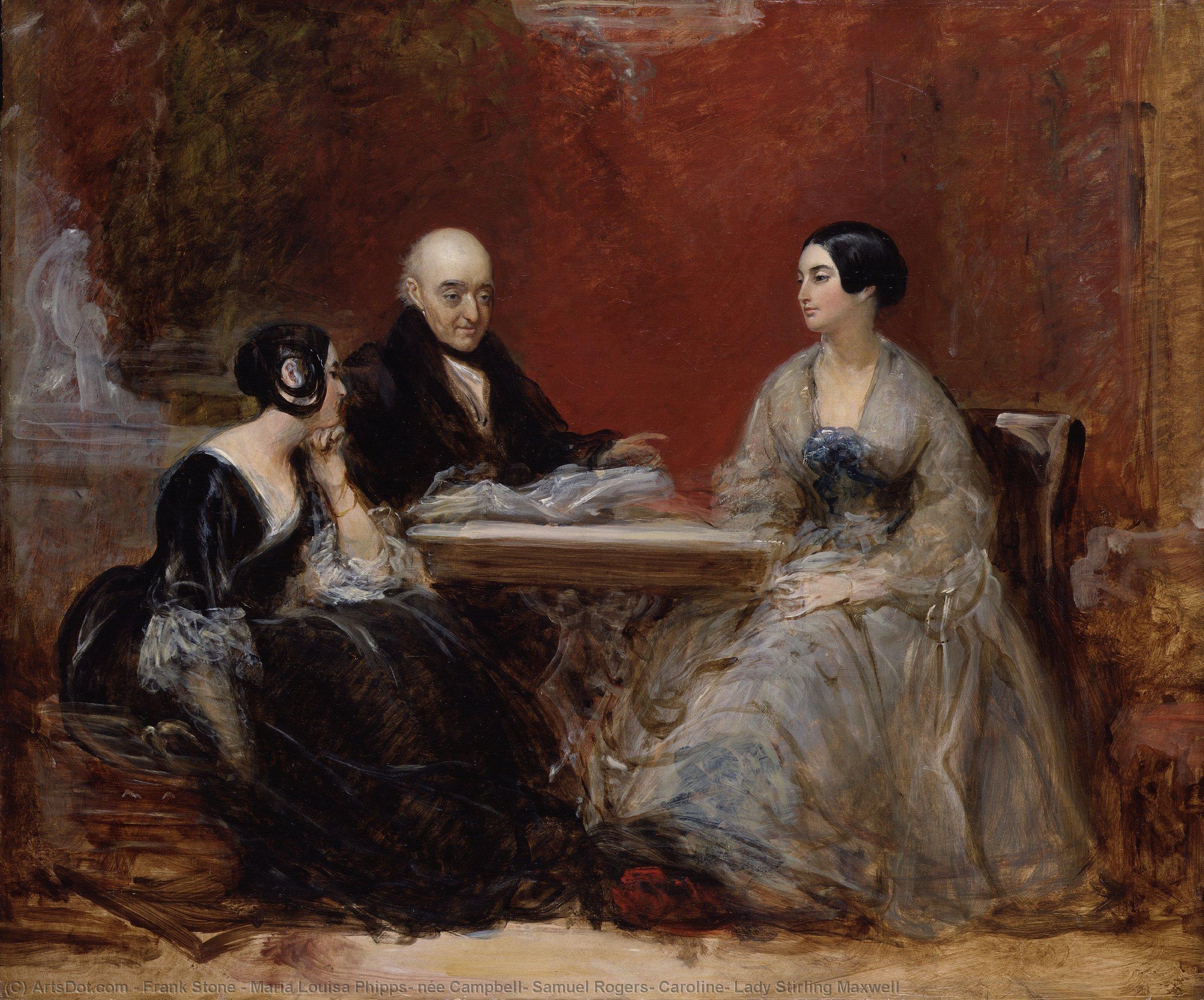 Maria Louisa Phipps, Née Campbell, Samuel Rogers, Caroline, Lady Stirling Maxwell — Frank Stone