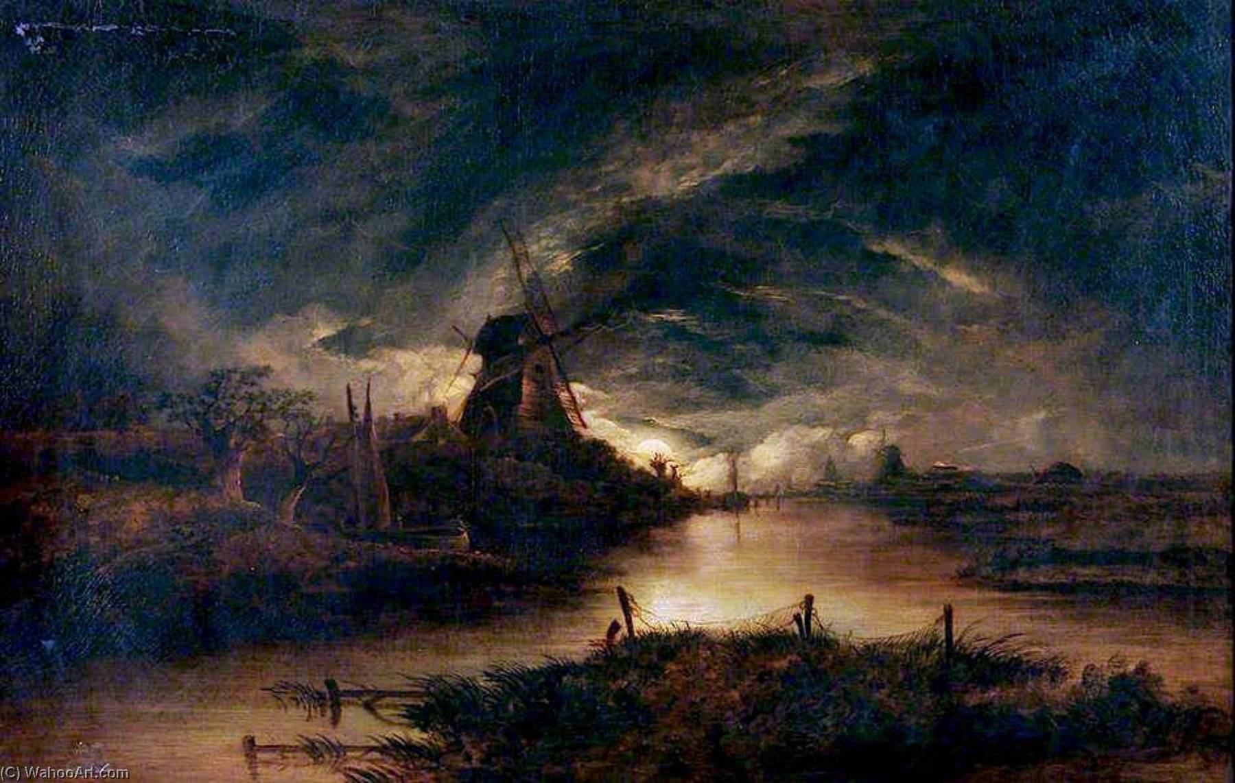 Moonlight On The Yare, Norfolk — John Berney Crome