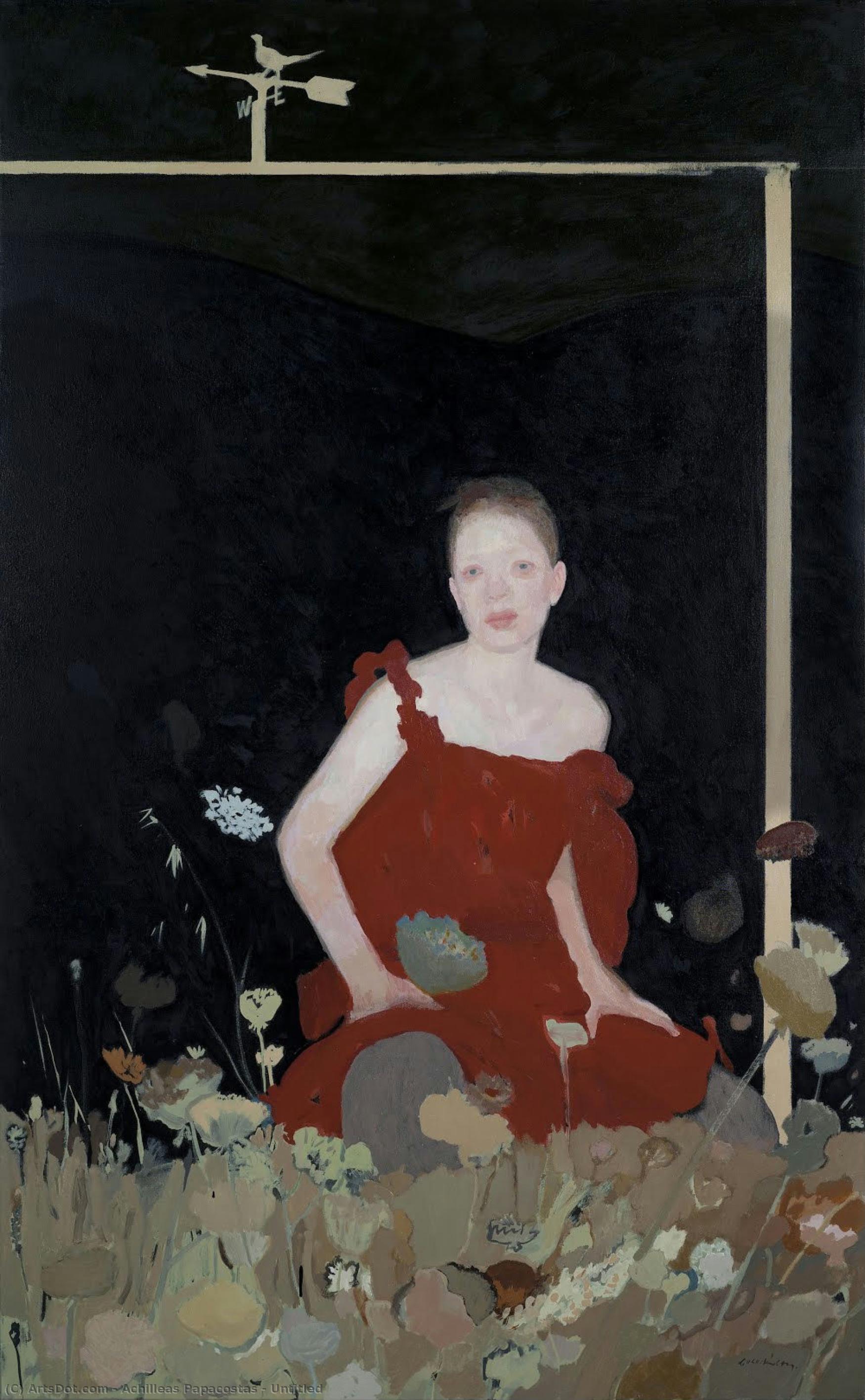 Untitled by Achilleas Papacostas, oil on linen painted by hand