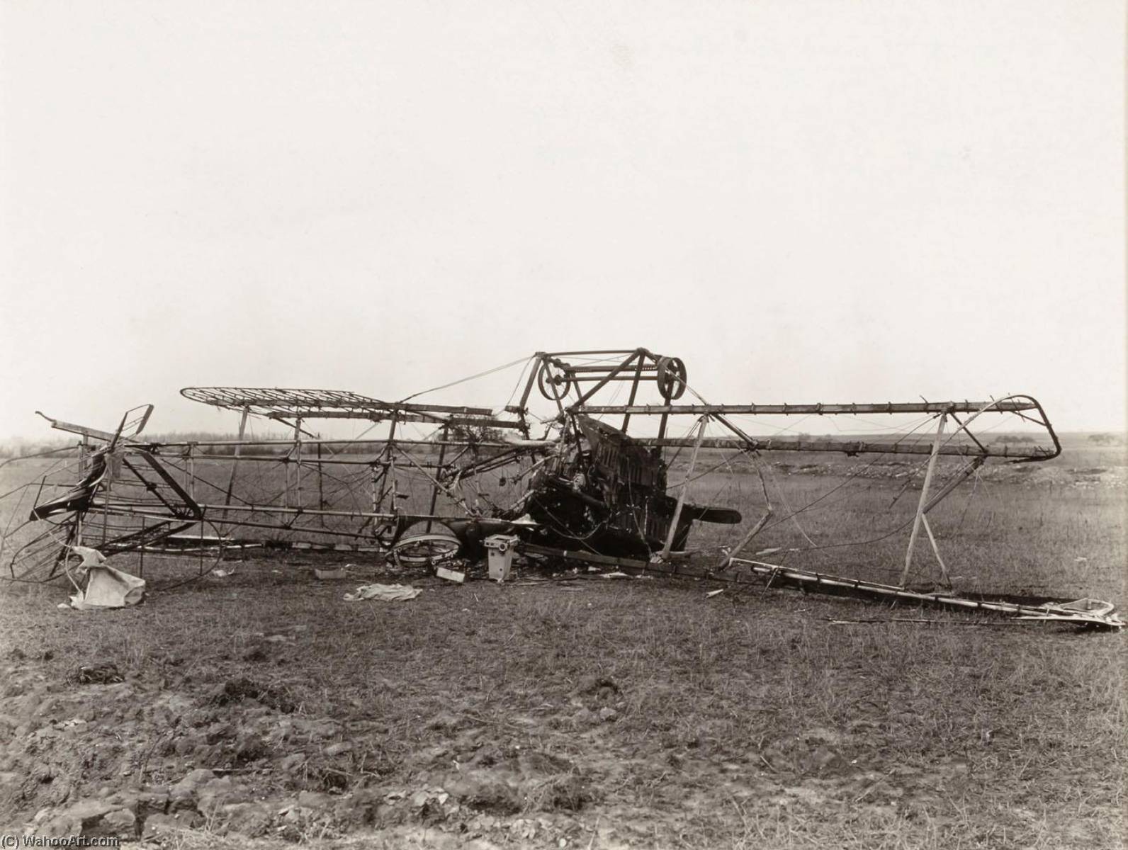 Brequet Photographic Plane Brought Down In Flames, World War I — Edward Steichen